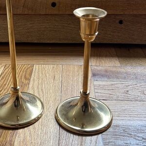 Anthropologie Classic Antique Gold Candlestick